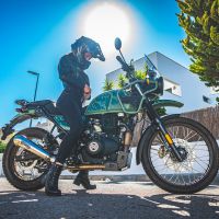 Pot echappement compatible avec Royal Enfield Himalayan 410 DIAM 42.5 2017-2020, Powercone Evo, Échappement légal, homologué,silencieux avec catalyseur, db killer amovible et tuyau de liaison spécifique 