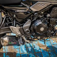 Pot echappement compatible avec Kawasaki Z 650 RS 2021-2023, Satinox Poppy , Silencieux homologué pour bruit, échappement complet avec catalyseur et db killer 