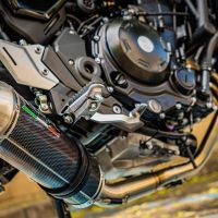 Pot echappement compatible avec Kawasaki Z 650 RS 2021-2023, Satinox Poppy , Silencieux homologué pour bruit, échappement complet avec catalyseur et db killer 