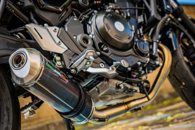 Pot echappement compatible avec Kawasaki Z 650 RS 2021-2023, Satinox Poppy , Silencieux homologué pour bruit, échappement complet avec catalyseur et db killer 