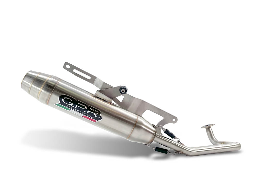 Pot echappement compatible avec Honda Zoomer 50 2003-2013, Deeptone Inox, Homologué et légal, système d'échappement complet, avec db killer amovible 