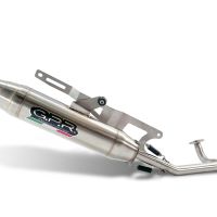 Pot echappement compatible avec Honda Zoomer 50 2003-2013, Deeptone Inox, Homologué et légal, système d'échappement complet, avec db killer amovible 