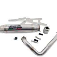 Pot echappement compatible avec Honda Zoomer 50 2003-2013, Deeptone Inox, Homologué et légal, système d'échappement complet, avec db killer amovible 