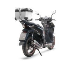 Pot echappement compatible avec Honda SH 125 2020-2023, Pentascooter, Homologué et légal, système d'échappement complet avec catalyseur et db killer amovible 