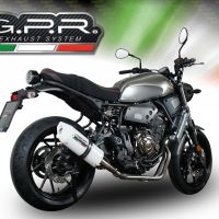 Pot echappement compatible avec Yamaha Xsr 700 2021-2024, Albus Evo4, Homologué et légal, système d'échappement complet avec catalyseur et db killer amovible 