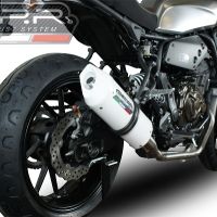 Pot echappement compatible avec Yamaha Xsr 700 2021-2024, Albus Evo4, Homologué et légal, système d'échappement complet avec catalyseur et db killer amovible 