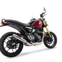 Pot echappement compatible avec Triumph Speed 400 2023-2025, Deeptone Inox, Échappement légal, homologué,silencieux avec db killer amovible et tuyau de liaison spécifique 