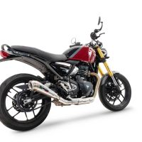 Pot echappement compatible avec Triumph Scrambler 400 X 2023-2025, Powercone Evo, Échappement légal, homologué,silencieux avec db killer amovible et tuyau de liaison spécifique 