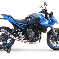 Pot echappement compatible avec Suzuki Gsx-8R 2022-2024, Deeptone Inox, Homologué et légal, système d'échappement complet avec catalyseur et db killer amovible 