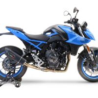 Pot echappement compatible avec Suzuki Gsx-8R 2022-2024, Furore Evo4 Nero, Homologué et légal, système d'échappement complet avec catalyseur et db killer amovible 
