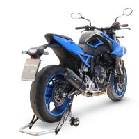 Pot echappement compatible avec Suzuki Gsx-8R 2022-2024, Furore Evo4 Nero, Homologué et légal, système d'échappement complet avec catalyseur et db killer amovible 