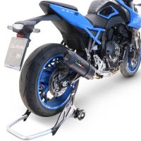 Pot echappement compatible avec Suzuki Gsx-8R 2022-2024, Furore Evo4 Nero, Homologué et légal, système d'échappement complet avec catalyseur et db killer amovible 