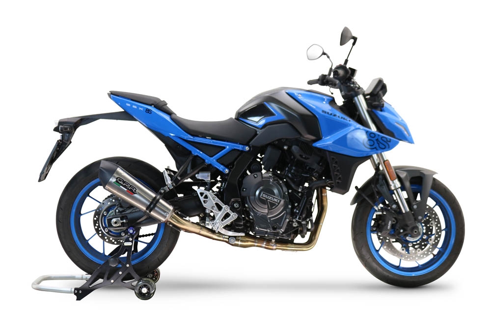 Pot echappement compatible avec Suzuki Gsx-8R 2022-2024, Gpe Ann. titanium, Pot d'échappement complet racing, compris de collecteur et db killer amovible, sans homologation 