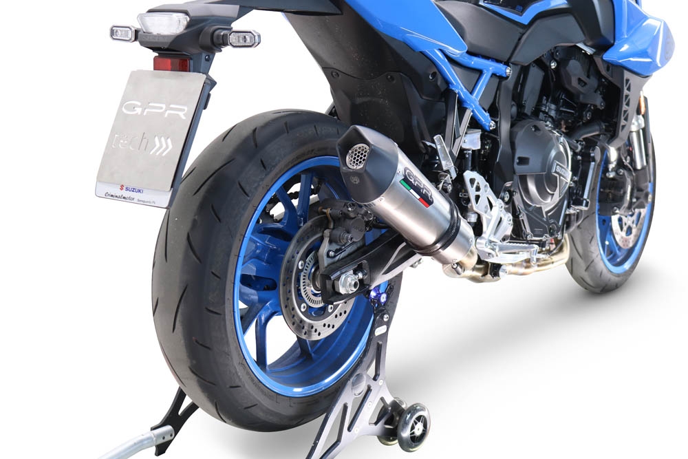 GPR pot echappement compatible avec  Suzuki Gsx-8S 2022-2024, New Grand Prix Evo Titanium, Homologué et légal, système d'échappement complet avec catalyseur et db killer amovible 
