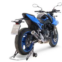 Pot echappement compatible avec Suzuki Gsx-8R 2022-2024, M3 Black Titanium, Pot d'échappement complet racing, compris de collecteur et db killer amovible, sans homologation 