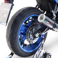Pot echappement compatible avec Suzuki Gsx-8R 2022-2024, M3 Black Titanium, Pot d'échappement complet racing, compris de collecteur et db killer amovible, sans homologation 