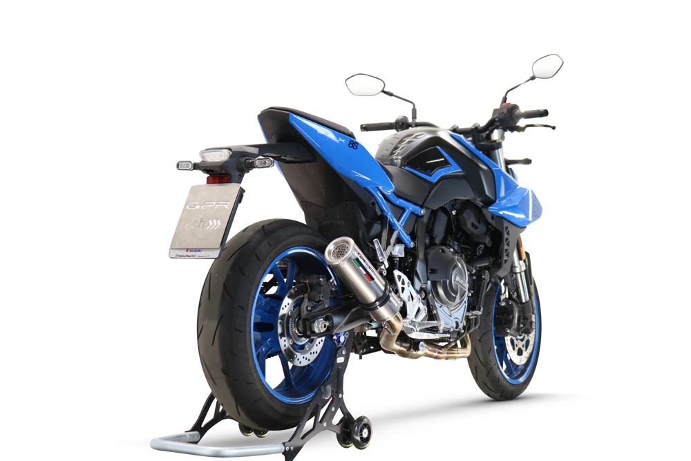 Pot echappement compatible avec Suzuki Gsx-8S 2022-2024, M3 Inox , Pot d'échappement complet racing, compris de collecteur et db killer amovible, sans homologation 