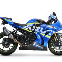 Pot echappement compatible avec Suzuki Gsx-R 1000 - 1000 R 2017-2020, GP Evo4 Titanium, Échappement légal, homologué,silencieux avec db killer amovible et tuyau de liaison spécifique 