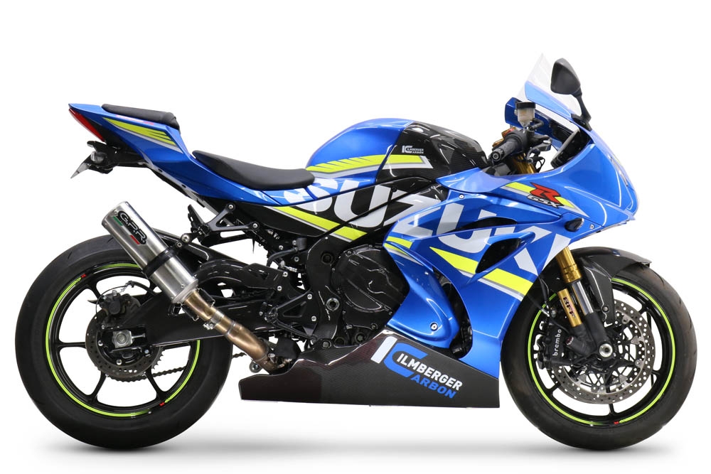Pot echappement compatible avec Suzuki Gsx-R 1000 - 1000 R 2017-2020, M3 Inox , Échappement légal, homologué,silencieux avec db killer amovible et tuyau de liaison spécifique 