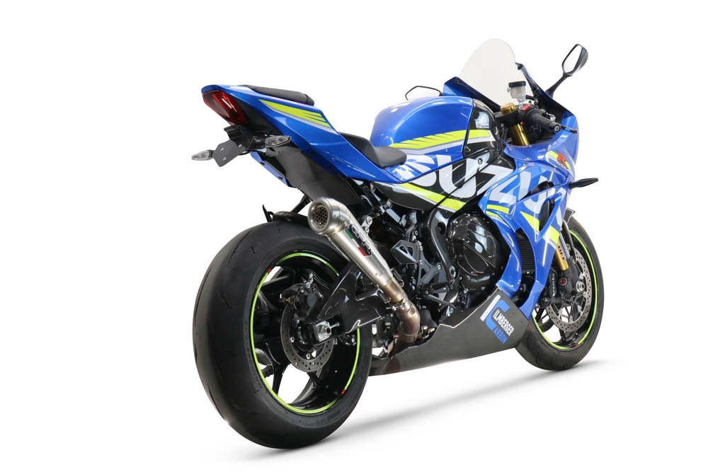 Pot echappement compatible avec Suzuki Gsx-R 1000 - 1000 R 2021-2025, Powercone Evo, Échappement légal, homologué,silencieux avec db killer amovible et tuyau de liaison spécifique 