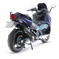 Pot echappement compatible avec Sym Maxsym TL 508 2021-2024, GP Evo4 Black Titanium, Échappement légal, homologué,silencieux avec db killer amovible et tuyau de liaison spécifique 