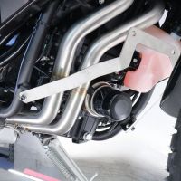 Pot echappement compatible avec Yamaha Tenere 700 2021-2024, Decatalizzatore + Paracoppa Titanio, Décatalyseur plus plaque de protection moteur en titane 