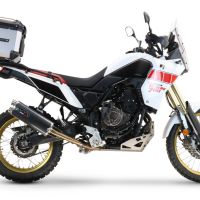 Top case en aluminium, couleur argent avec  porte-bagases y plaque spécifique Top-case GPR TECH compatible avec  Yamaha Tenere 700 2019/2020 e4