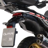 Top case en aluminium, couleur argent avec  porte-bagases y plaque spécifique Top-case GPR TECH compatible avec  Yamaha Tenere 700 2021/2024 e5