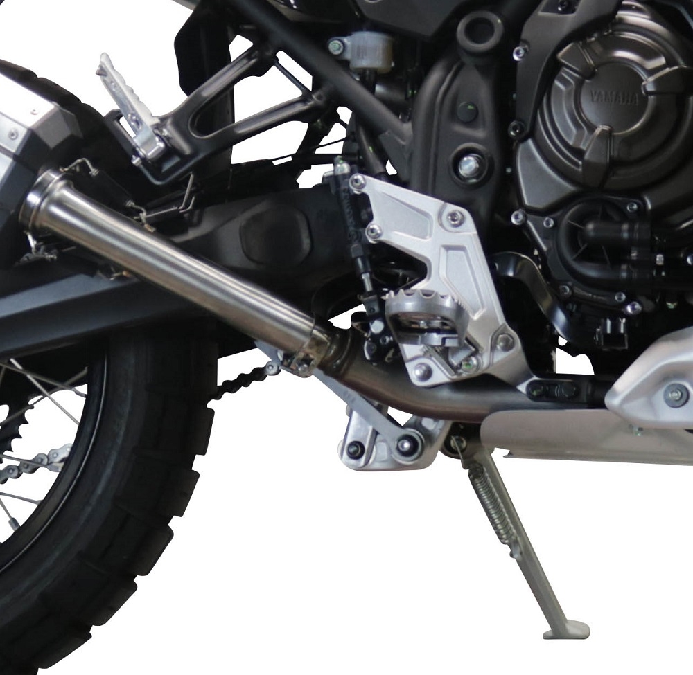 Pot echappement compatible avec Yamaha Tenere 700 2021-2024, Dual Inox, Échappement légal, homologué,silencieux avec db killer amovible et tuyau de liaison spécifique 