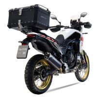 Pot echappement compatible avec Yamaha Tenere 700 2021-2024, Dual Poppy, Échappement légal, homologué,silencieux avec db killer amovible et tuyau de liaison spécifique 