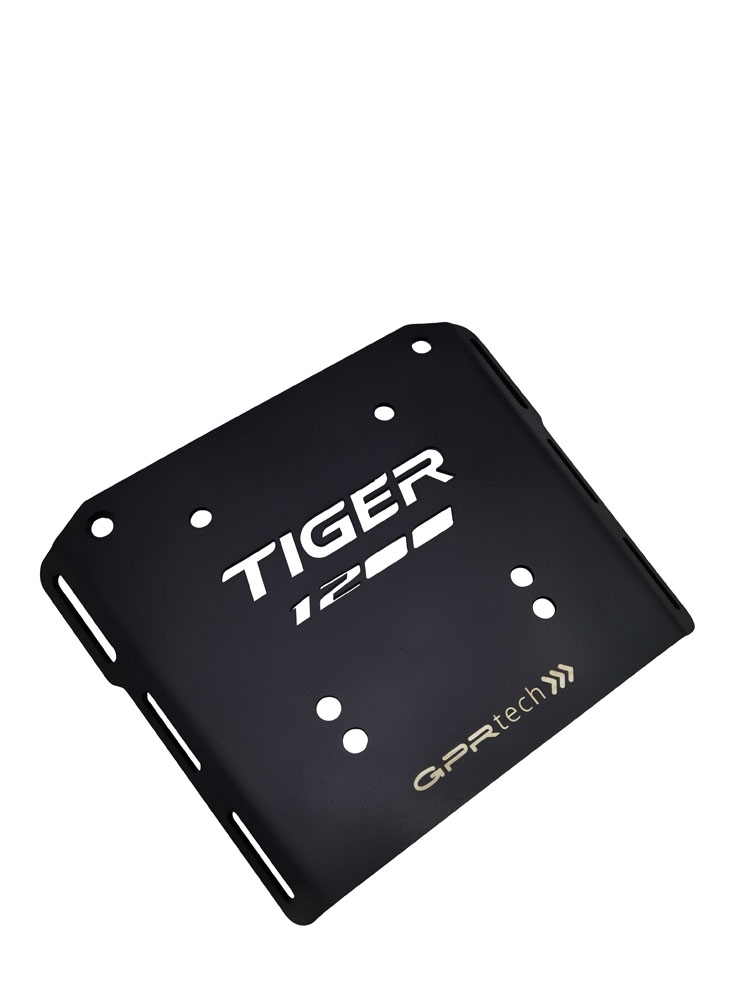 Top case en aluminium, couleur argent avec plaque spécifique incluse Top-case GPR TECH compatible avec  Triumph Tiger 1200 explorer 2017/2021 e4