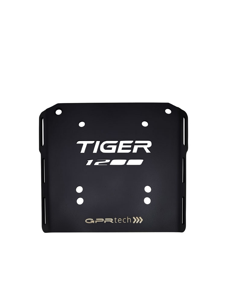 Top case en aluminium, couleur argent avec plaque spécifique incluse Top-case GPR TECH compatible avec  Triumph Tiger 1200 explorer 2017/2021 e4