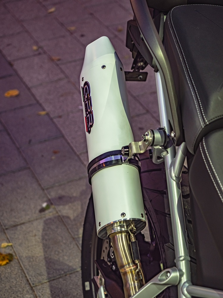 GPR pot echappement compatible avec  Triumph Tiger 900 2020-2023, Albus Evo4, Échappement légal, homologué,silencieux avec db killer amovible et tuyau de liaison spécifique 