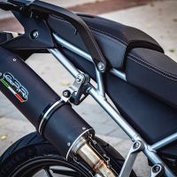Pot echappement compatible avec Triumph Tiger 900 2020-2023, Furore Evo4 Nero, Échappement légal, homologué,silencieux avec db killer amovible et tuyau de liaison spécifique 