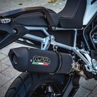 Pot echappement compatible avec Triumph Tiger 900 2020-2023, Furore Evo4 Nero, Échappement légal, homologué,silencieux avec db killer amovible et tuyau de liaison spécifique 