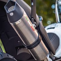 GPR pot echappement compatible avec  Triumph Tiger 900 2020-2023, New Grand Prix Evo Titanium, Échappement légal, homologué,silencieux avec db killer amovible et tuyau de liaison spécifique 