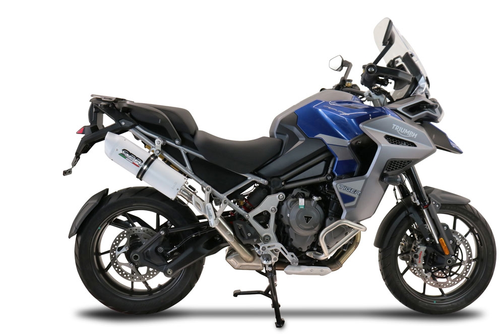 Pot echappement compatible avec Triumph Tiger 1200 Gt - Rally 2022-2024, Albus Evo4, Échappement légal, homologué,silencieux avec db killer amovible et tuyau de liaison spécifique 