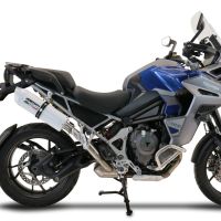 Pot echappement compatible avec Triumph Tiger 1200 Gt - Rally 2022-2024, Albus Evo4, Échappement légal, homologué,silencieux avec db killer amovible et tuyau de liaison spécifique 