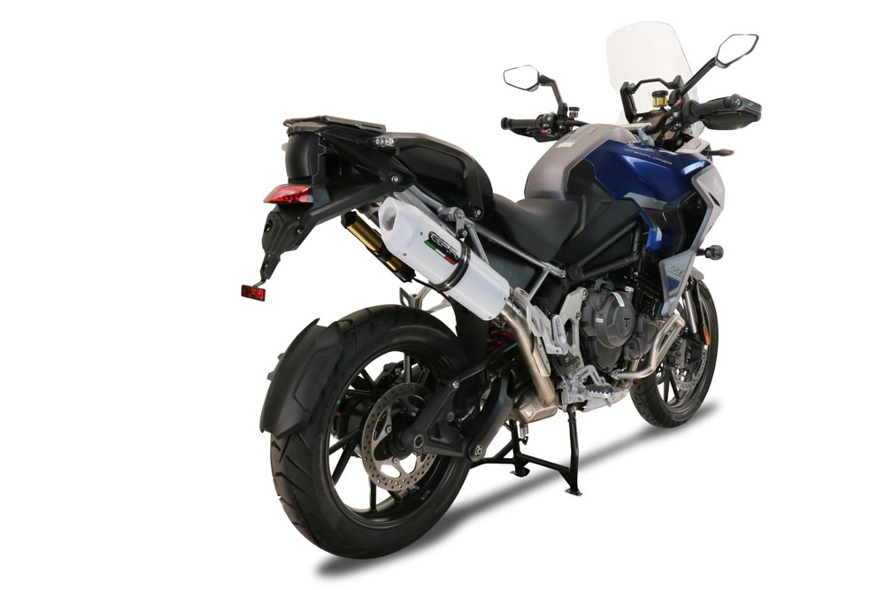 Pot echappement compatible avec Triumph Tiger 1200 Gt - Rally 2022-2024, Albus Evo4, Échappement légal, homologué,silencieux avec db killer amovible et tuyau de liaison spécifique 