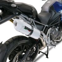 Pot echappement compatible avec Triumph Tiger 1200 Gt - Rally 2022-2024, Albus Evo4, Échappement légal, homologué,silencieux avec db killer amovible et tuyau de liaison spécifique 