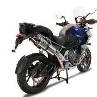 Pot echappement compatible avec Triumph Tiger 1200 Gt - Rally 2022-2024, Dual Inox, Échappement légal, homologué,silencieux avec db killer amovible et tuyau de liaison spécifique 