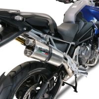 Pot echappement compatible avec Triumph Tiger 1200 Gt - Rally 2022-2024, Dual Inox, Échappement légal, homologué,silencieux avec db killer amovible et tuyau de liaison spécifique 