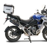 Pot echappement compatible avec Triumph Tiger 1200 Gt - Rally 2022-2024, Furore Evo4 Nero, Échappement légal, homologué,silencieux avec db killer amovible et tuyau de liaison spécifique 