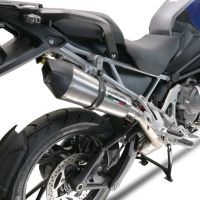 GPR pot echappement compatible avec  Triumph Tiger 1200 Gt - Rally 2022-2024, New Grand Prix Evo Titanium, Échappement légal, homologué,silencieux avec db killer amovible et tuyau de liaison spécifique 