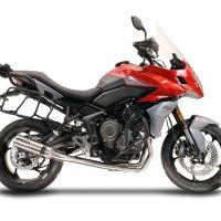 Pot echappement compatible avec Triumph Tiger Sport 660 2022-2024, M3 Inox , Homologué et légal, système d'échappement complet avec catalyseur et db killer amovible 