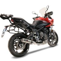 Pot echappement compatible avec Triumph Tiger Sport 660 2022-2024, M3 Inox , Homologué et légal, système d'échappement complet avec catalyseur et db killer amovible 