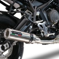 Pot echappement compatible avec Triumph Tiger Sport 660 2022-2024, M3 Inox , Homologué et légal, système d'échappement complet avec catalyseur et db killer amovible 
