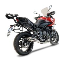 Pot echappement compatible avec Triumph Tiger Sport 660 2022-2024, Powercone Evo, Homologué et légal, système d'échappement complet avec catalyseur et db killer amovible 