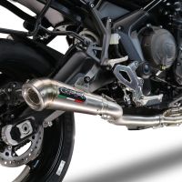 Pot echappement compatible avec Triumph Tiger Sport 660 2022-2024, Powercone Evo, Homologué et légal, système d'échappement complet avec catalyseur et db killer amovible 
