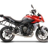 Pot echappement compatible avec Triumph Tiger Sport 660 2022-2024, M3 Black Titanium, Pot d'échappement complet racing, compris de collecteur et db killer amovible, sans homologation 